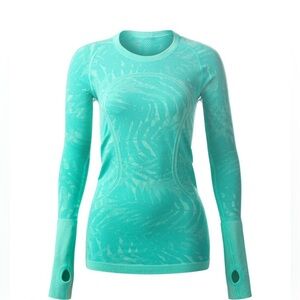 Lululemon Swiftly Tech Long Sleeve Crew - Heathered Bali Breeze
